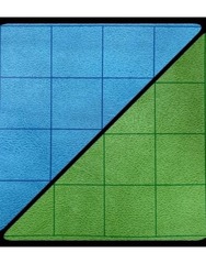 Battlemat: 1in Reversible Blue-Green Squares (23.5in x 26in Playing Surface)